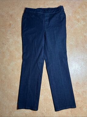 Isaac Mizrahi Dark Navy Straight-Leg Jeans Pants